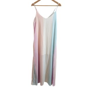 Colorblock Sleeveless Pastel Flowy Fairycore Maxi Dress